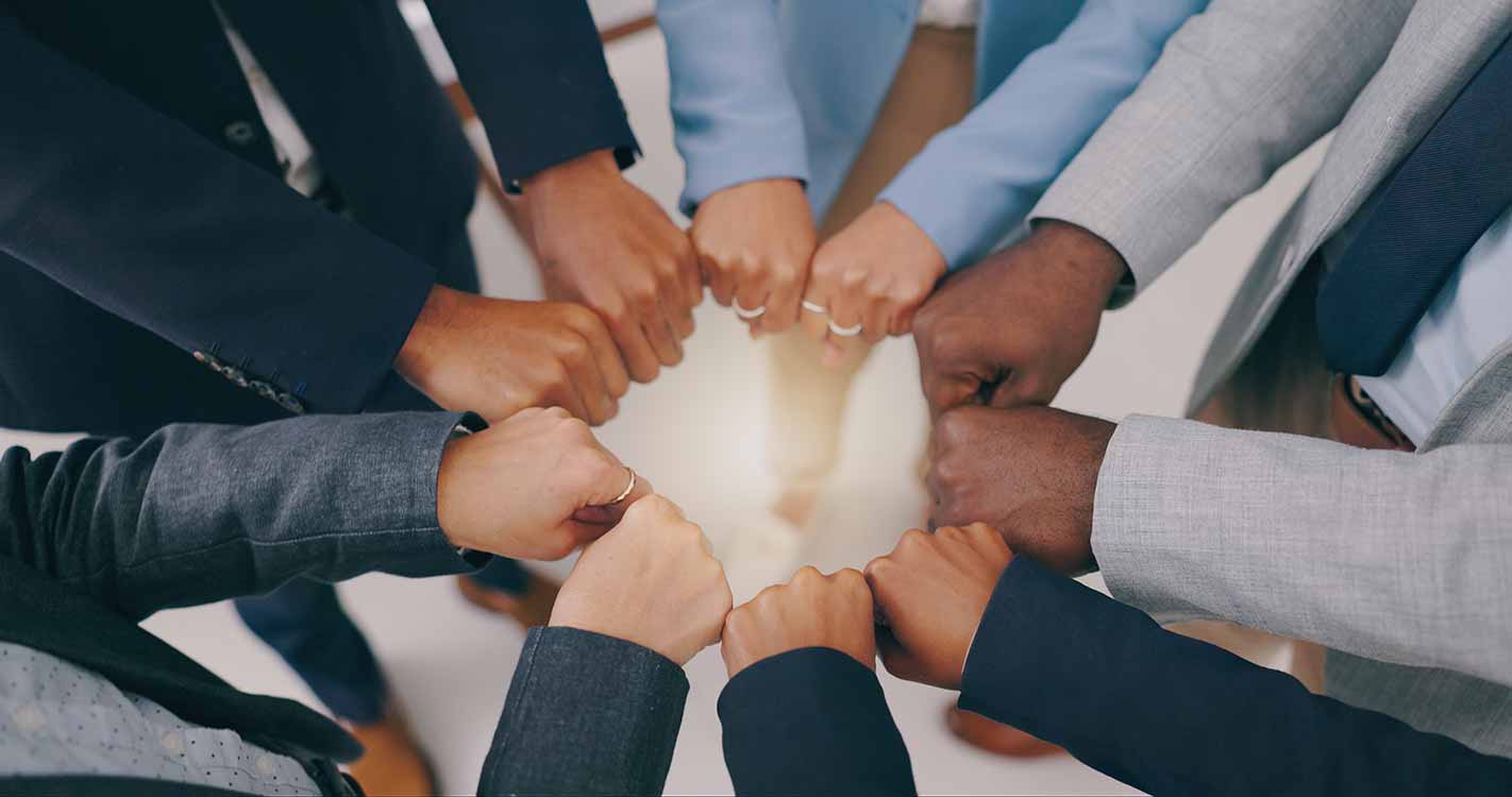 hands in circle of trust